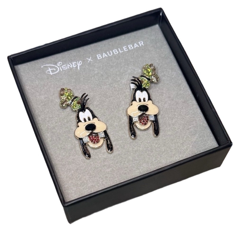 Disney & Baublebar Goofy Earrings Excellent Condition Pierced Bling Statement